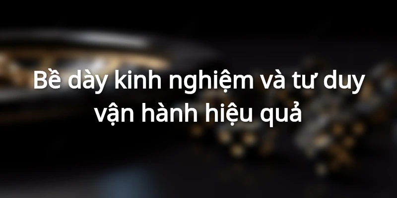 Bề dày kinh nghiệm và tư duy vận hành hiệu quả